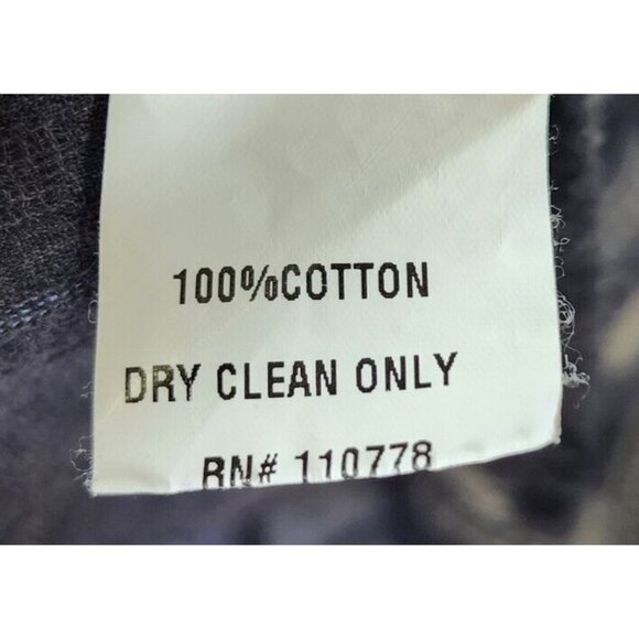 Hazel Women's Long Balloon Sleeve Tie V Neck Oversized Top Embroidered Blue Sz M - Picture 11 of 15